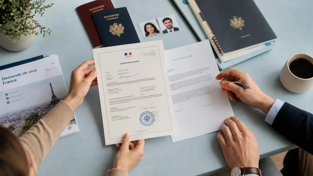 Attestation prise en charge visa familial : modèle